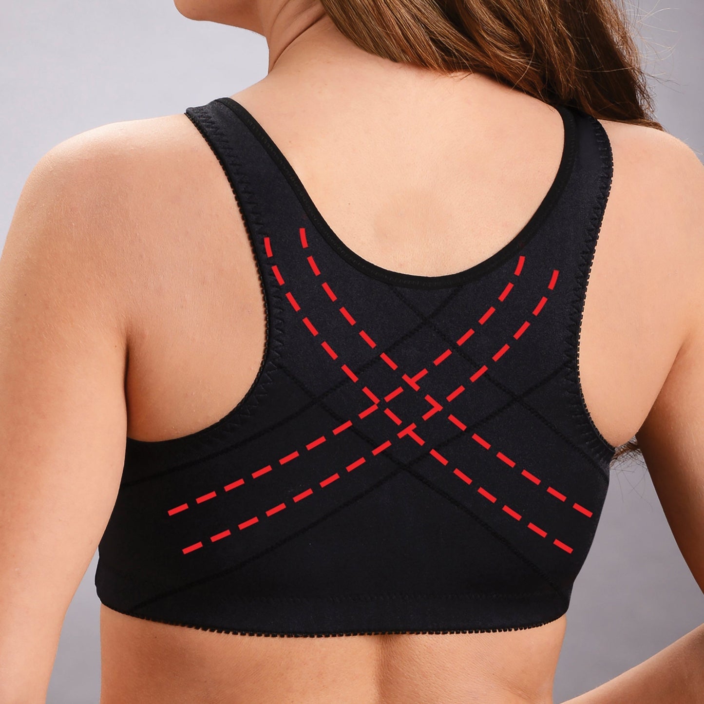 🔥🔥Front hooks, stretch-lace, super-lift, and posture correction – ALL IN ONE BRA!